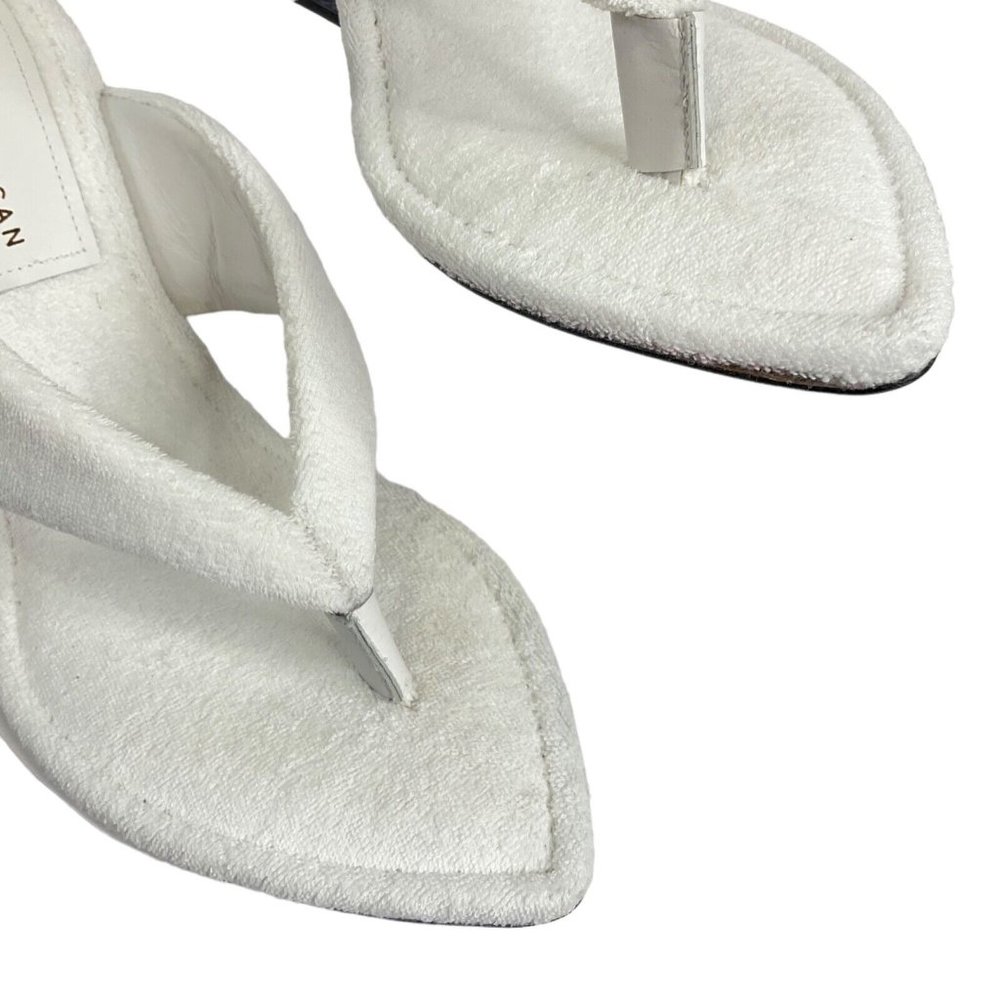 Good American Heels Womens Sz 7.5 Whte Terry Cinder F*cking Rella Wedge $260 Nwb - Picture 3 of 12